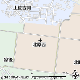 秋田県横手市増田町増田北原西周辺の地図