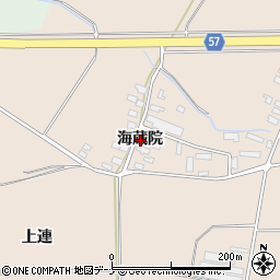 秋田県横手市十文字町鼎海蔵院周辺の地図