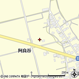 秋田県横手市十文字町佐賀会阿良谷周辺の地図