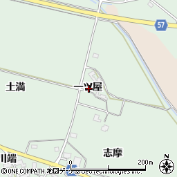 秋田県横手市十文字町植田一ツ屋周辺の地図