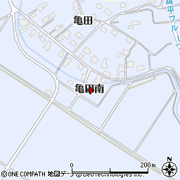 秋田県横手市増田町亀田亀田南周辺の地図