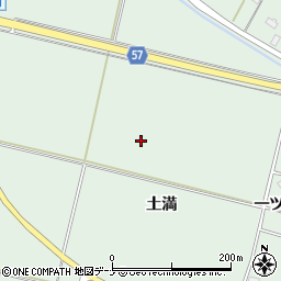 秋田県横手市十文字町植田（土満）周辺の地図