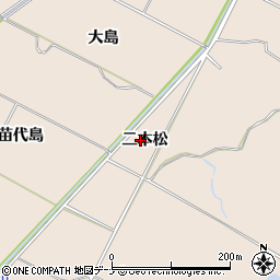 秋田県にかほ市象潟町二本松周辺の地図