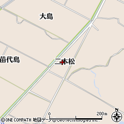 秋田県にかほ市象潟町（二本松）周辺の地図