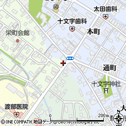 秋田県横手市十文字町十文字16周辺の地図