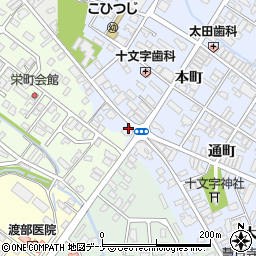 秋田県横手市十文字町十文字88-2周辺の地図