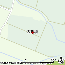 秋田県横手市十文字町植田左馬境周辺の地図