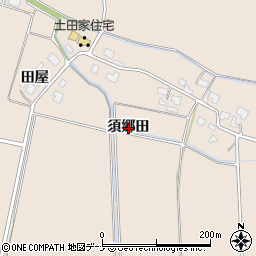 秋田県由利本荘市矢島町元町（須郷田）周辺の地図