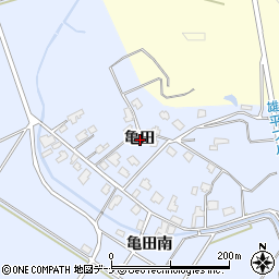 秋田県横手市増田町亀田（亀田）周辺の地図