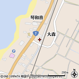 秋田県にかほ市象潟町琴和喜31周辺の地図