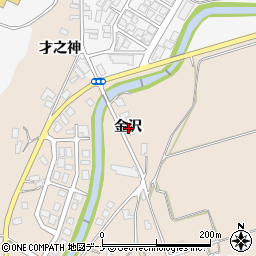 秋田県由利本荘市矢島町荒沢金沢周辺の地図