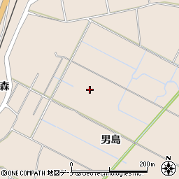 秋田県にかほ市象潟町男島周辺の地図
