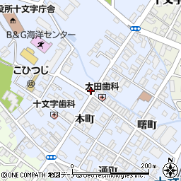 秋田県横手市十文字町十文字61周辺の地図