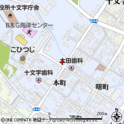 秋田県横手市十文字町十文字61-7周辺の地図