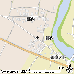 秋田県由利本荘市矢島町元町郷内52周辺の地図