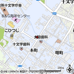 秋田県横手市十文字町十文字61-2周辺の地図