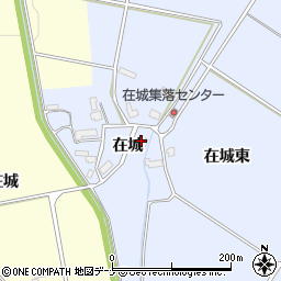 秋田県横手市増田町亀田在城周辺の地図