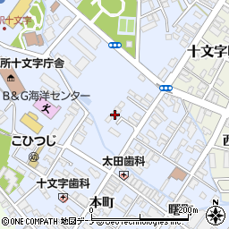 秋田県横手市十文字町十文字52周辺の地図