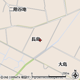 秋田県にかほ市象潟町長島周辺の地図