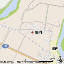 秋田県由利本荘市矢島町元町郷内36周辺の地図
