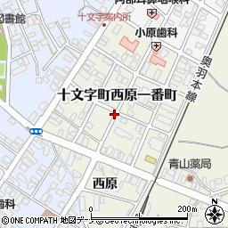秋田県横手市十文字町西原一番町周辺の地図