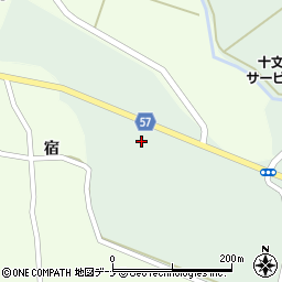 秋田県横手市十文字町植田小阿久登周辺の地図