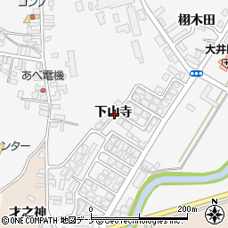 秋田県由利本荘市矢島町七日町下山寺周辺の地図