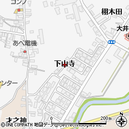 秋田県由利本荘市矢島町七日町（下山寺）周辺の地図