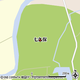 秋田県羽後町（雄勝郡）堀内（七久保）周辺の地図