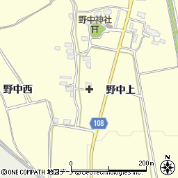 秋田県横手市平鹿町醍醐野中上周辺の地図