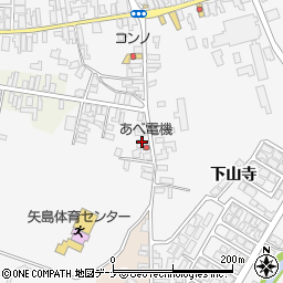 秋田県由利本荘市矢島町七日町山寺周辺の地図