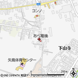 秋田県由利本荘市矢島町七日町（山寺）周辺の地図