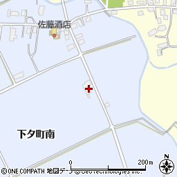 秋田県横手市増田町亀田下タ町南周辺の地図
