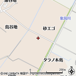 秋田県にかほ市象潟町砂エゴ周辺の地図