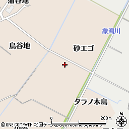 秋田県にかほ市象潟町（砂エゴ）周辺の地図