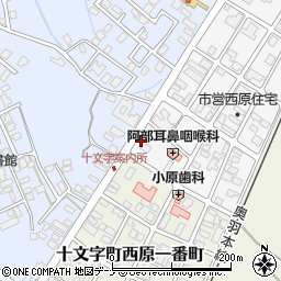 秋田県横手市十文字町西原二番町6周辺の地図
