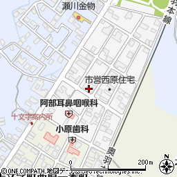 秋田県横手市十文字町西原二番町39周辺の地図