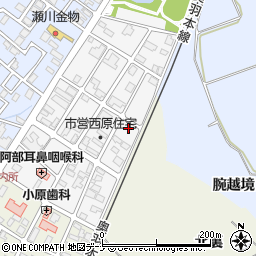 秋田県横手市十文字町西原二番町30周辺の地図