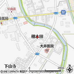 秋田県由利本荘市矢島町七日町（栩木田）周辺の地図