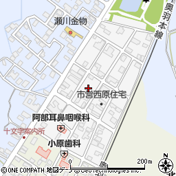 秋田県横手市十文字町西原二番町42周辺の地図