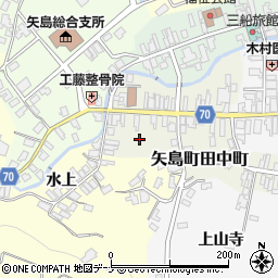 秋田県由利本荘市矢島町田中町17周辺の地図