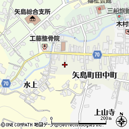秋田県由利本荘市矢島町田中町16周辺の地図
