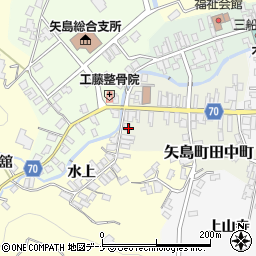 秋田県由利本荘市矢島町田中町8周辺の地図