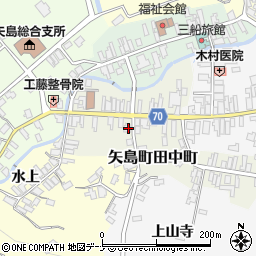 秋田県由利本荘市矢島町田中町28周辺の地図