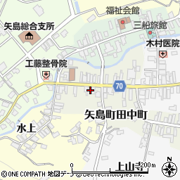 秋田県由利本荘市矢島町田中町25周辺の地図