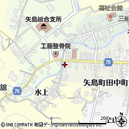 秋田県由利本荘市矢島町田中町9周辺の地図