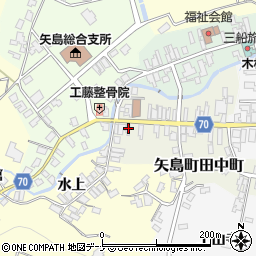 秋田県由利本荘市矢島町田中町12周辺の地図