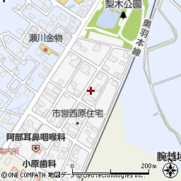 秋田県横手市十文字町西原二番町48周辺の地図
