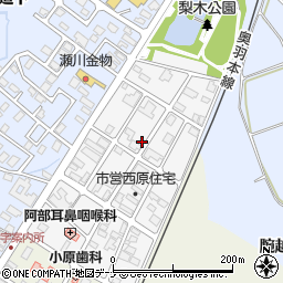 秋田県横手市十文字町西原二番町周辺の地図