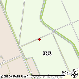 秋田県横手市十文字町上鍋倉沢見周辺の地図